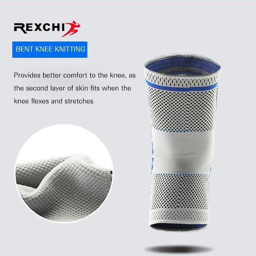 Elastic Knee Pads Support Silicon Padded